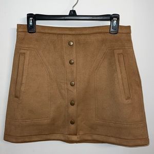 Brown Suede Skirt